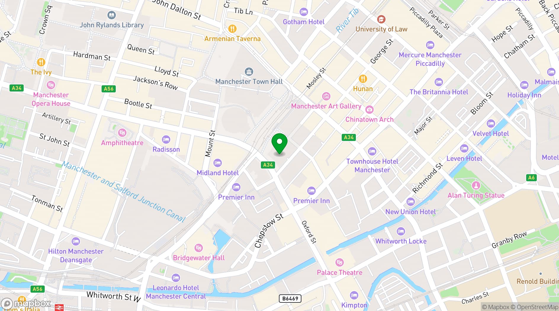 Map showing Fumo Manchester