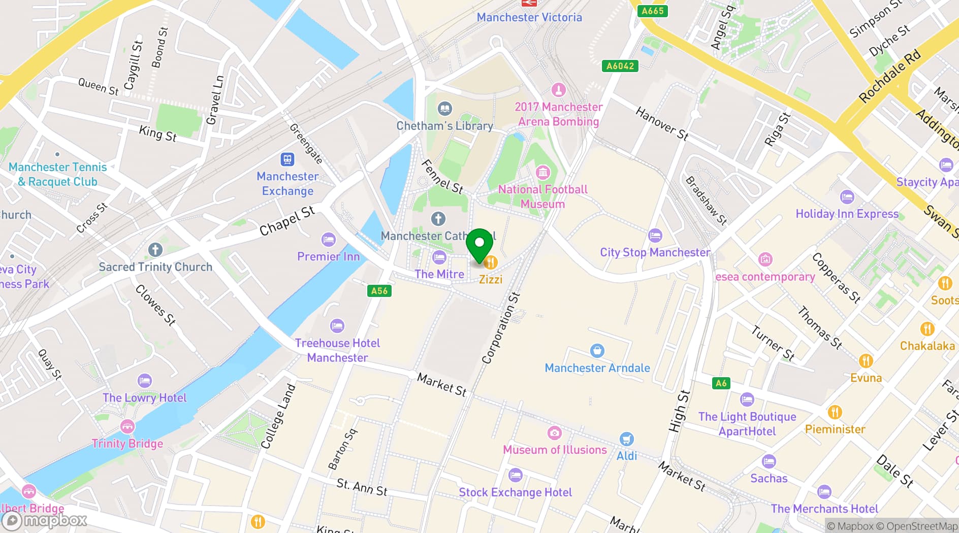 Map showing Banyan Corn Exchange
