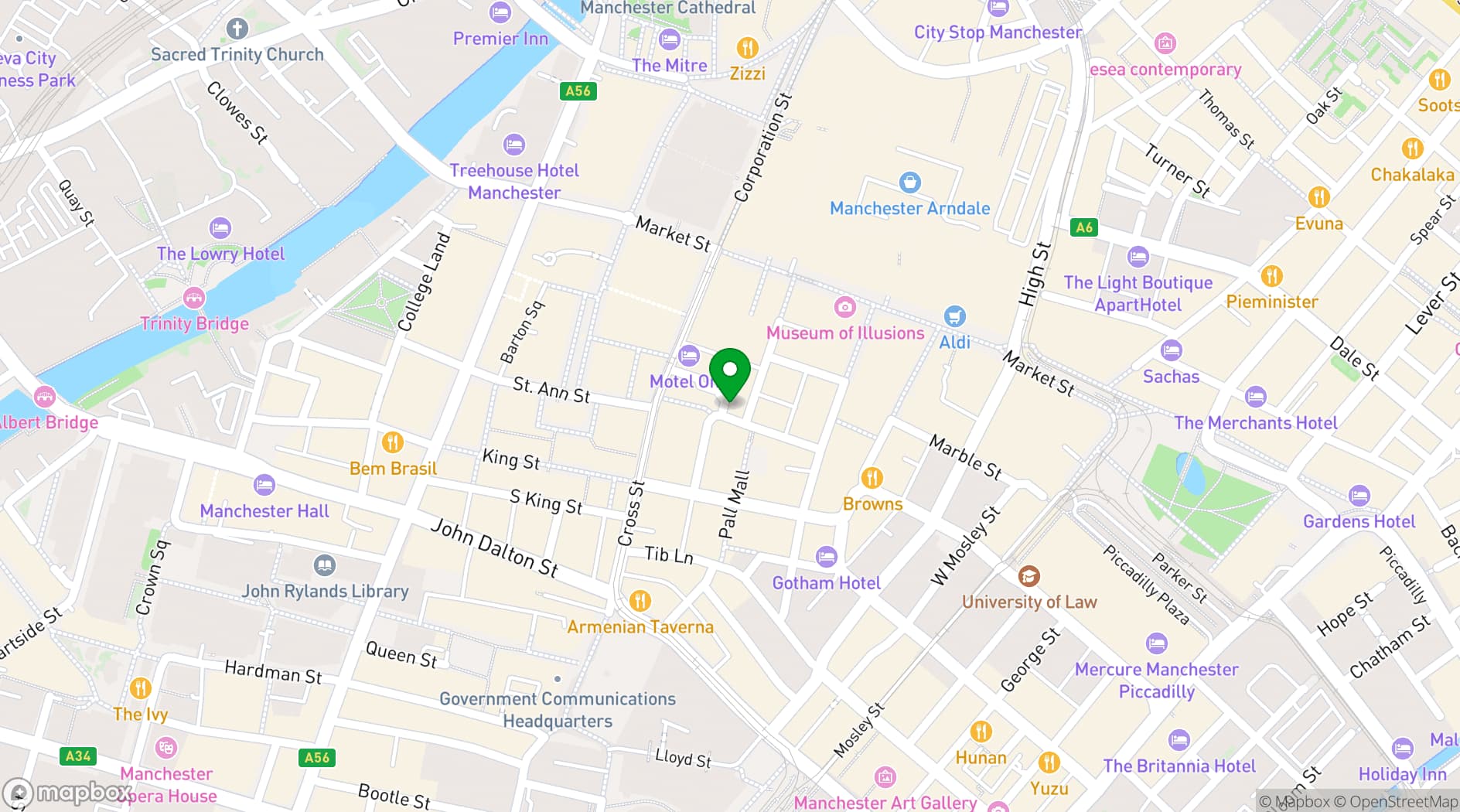Map showing Sam's Chop House