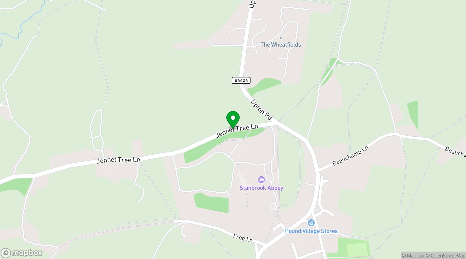 Map showing Stanbrook Abbey Hotel