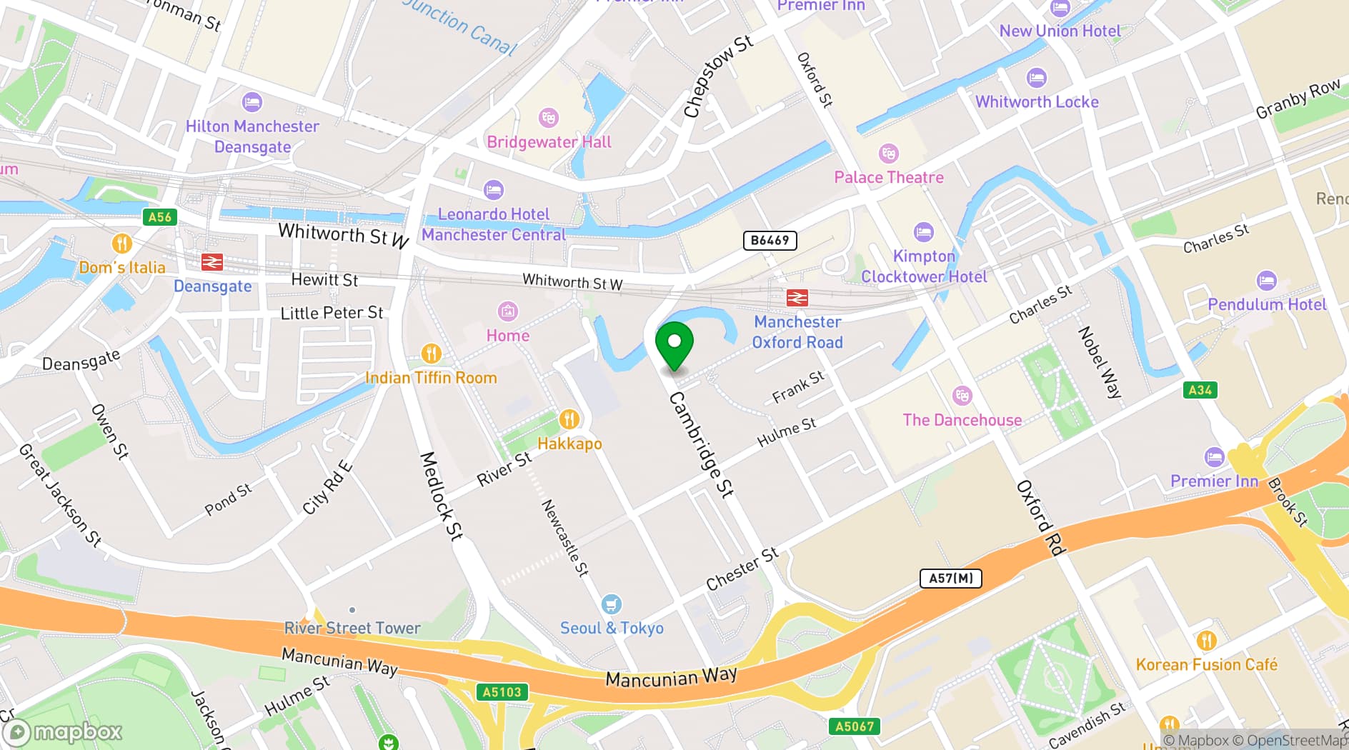 Map showing The Burgess Foundation