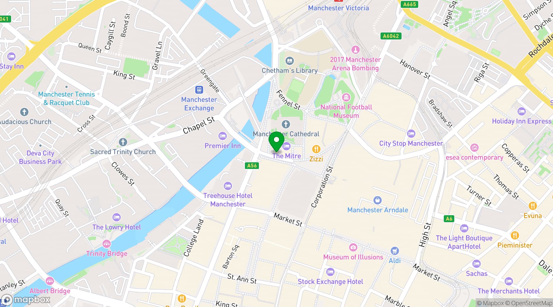 Map showing Meeting Rooms at Manchester Cathedral Visitor Centre