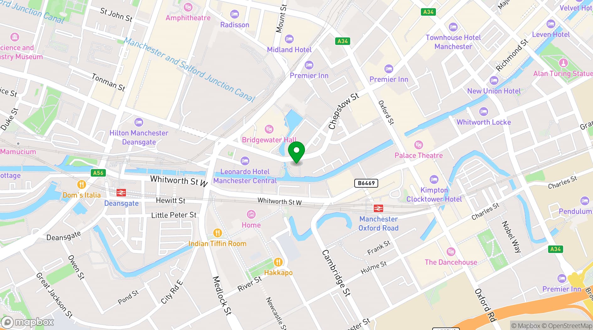 Map showing Rain Bar