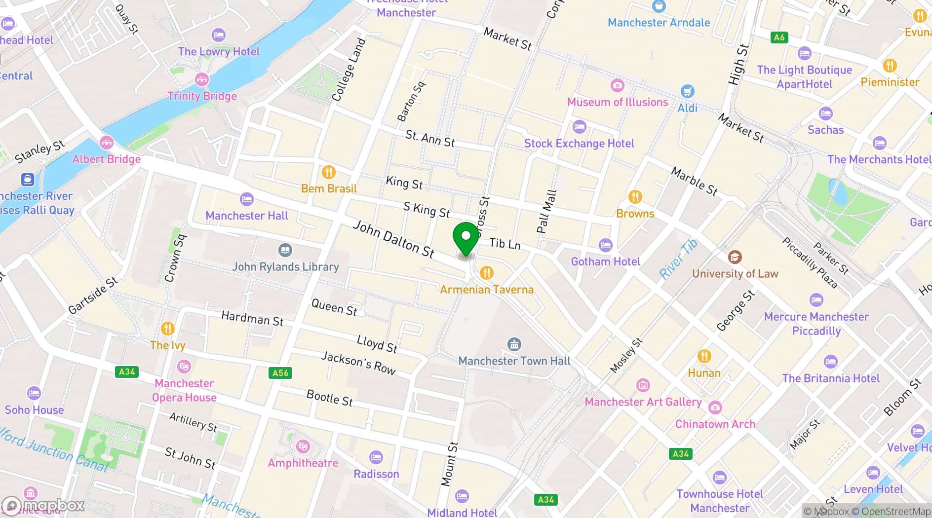 Map showing The Town Hall Tavern