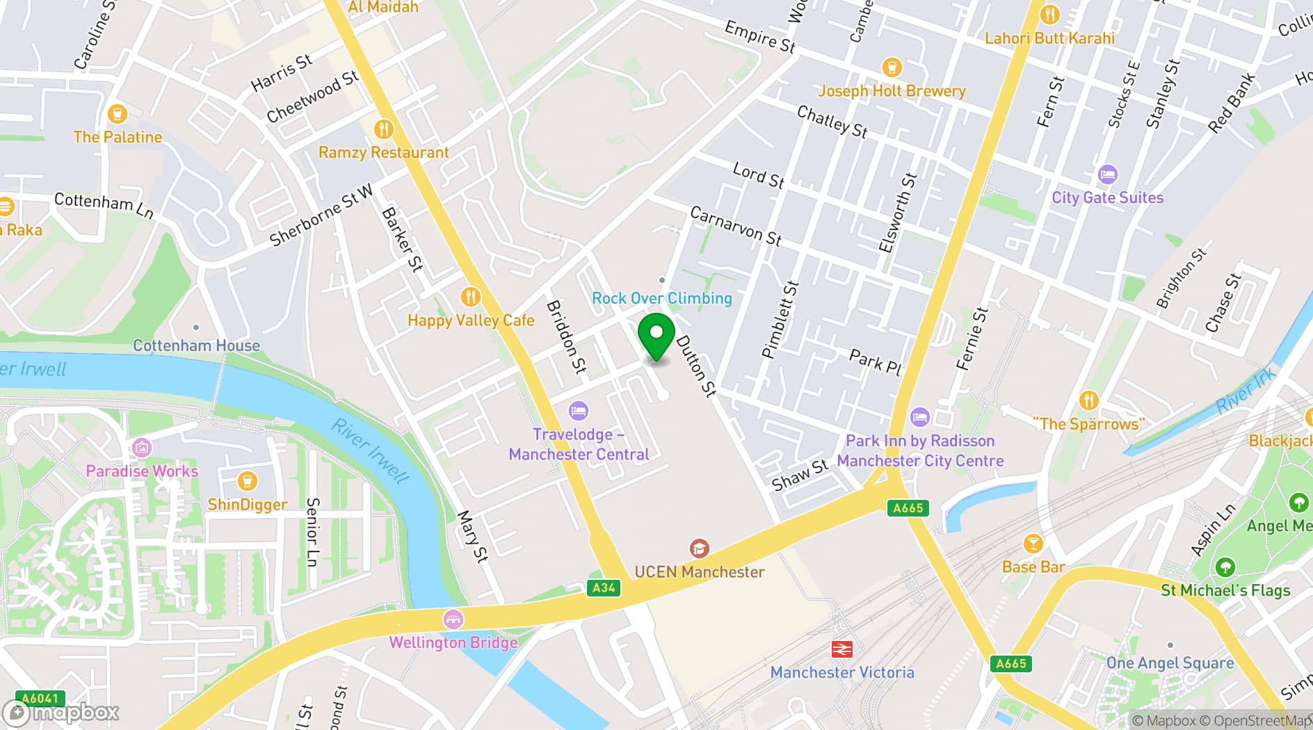 Map showing City Studio Manchester