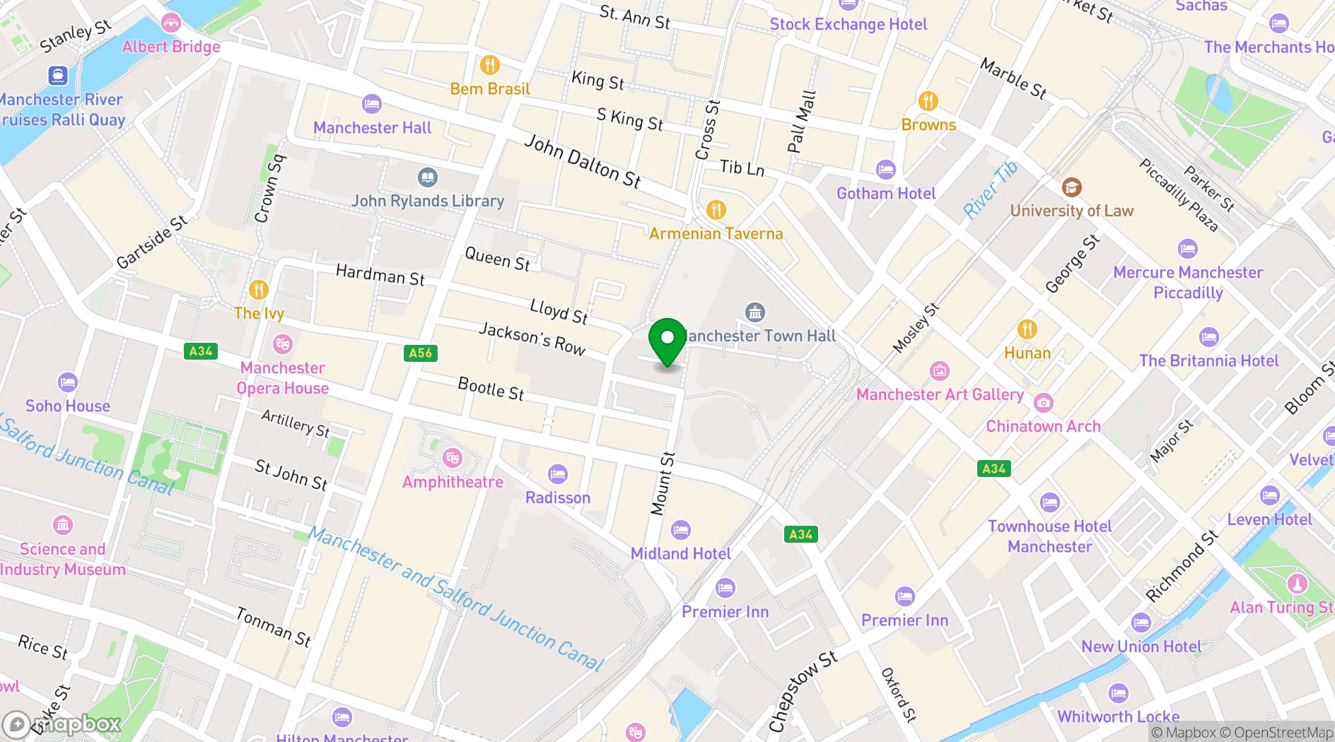 Map showing incspaces Mount Street