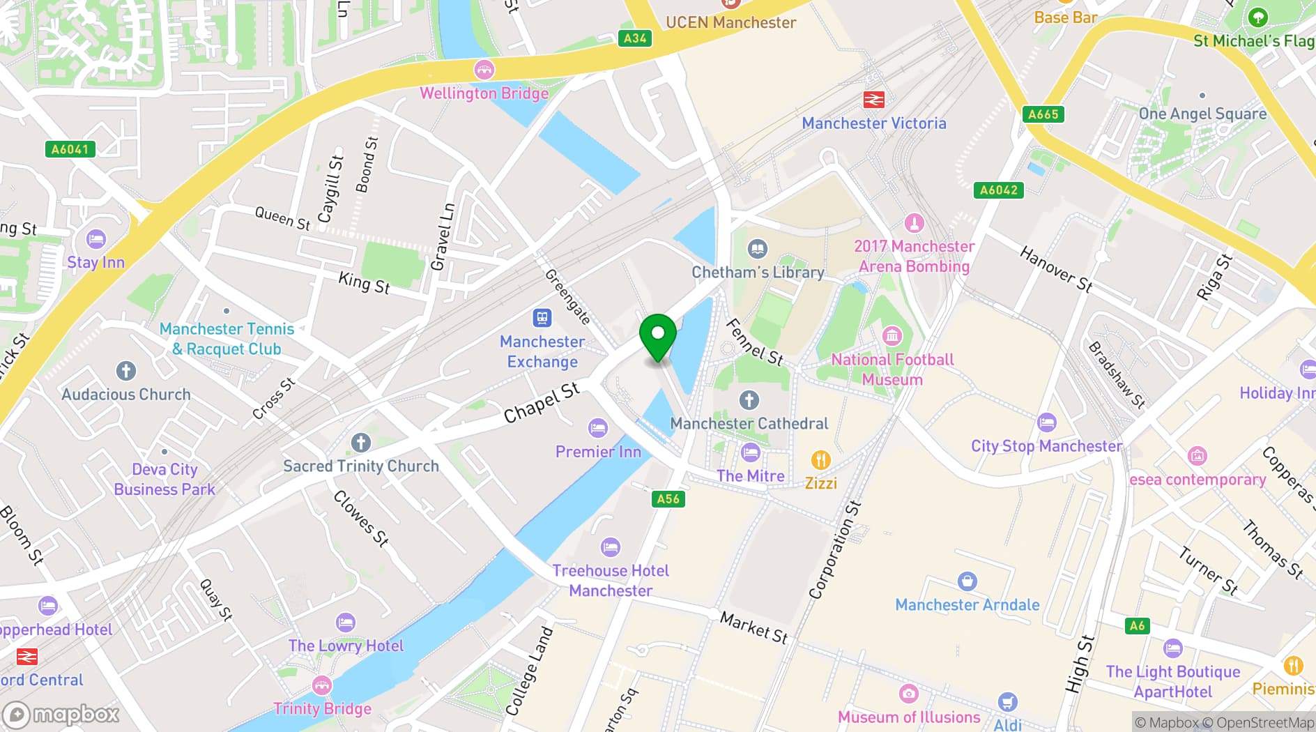Map showing x+why 100 Embankment