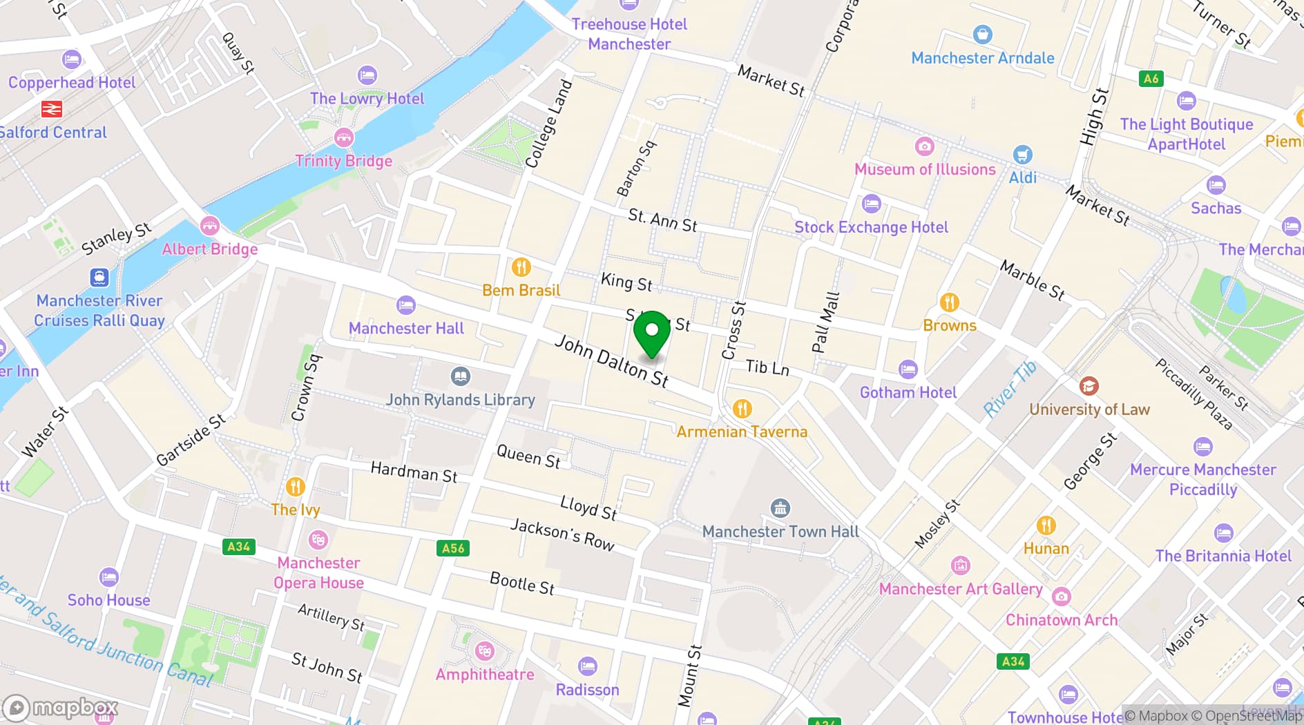 Map showing WeWork - Office Space & Coworking