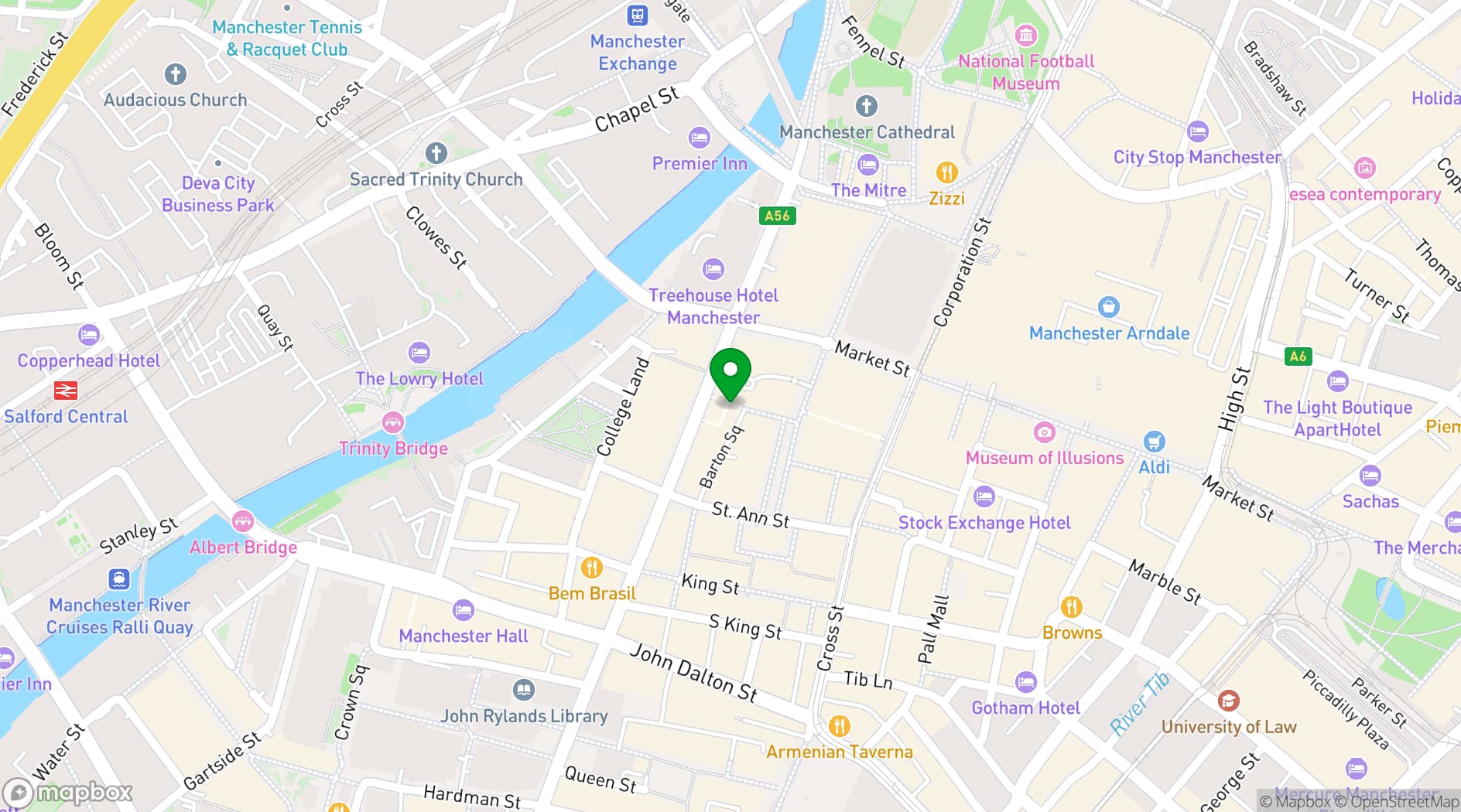 Map showing Breakfast Green Quarter Manchester