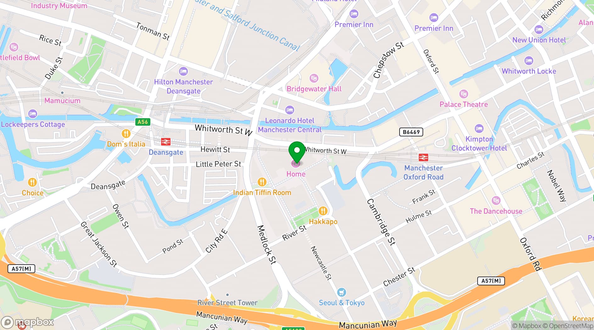 Map showing HOME