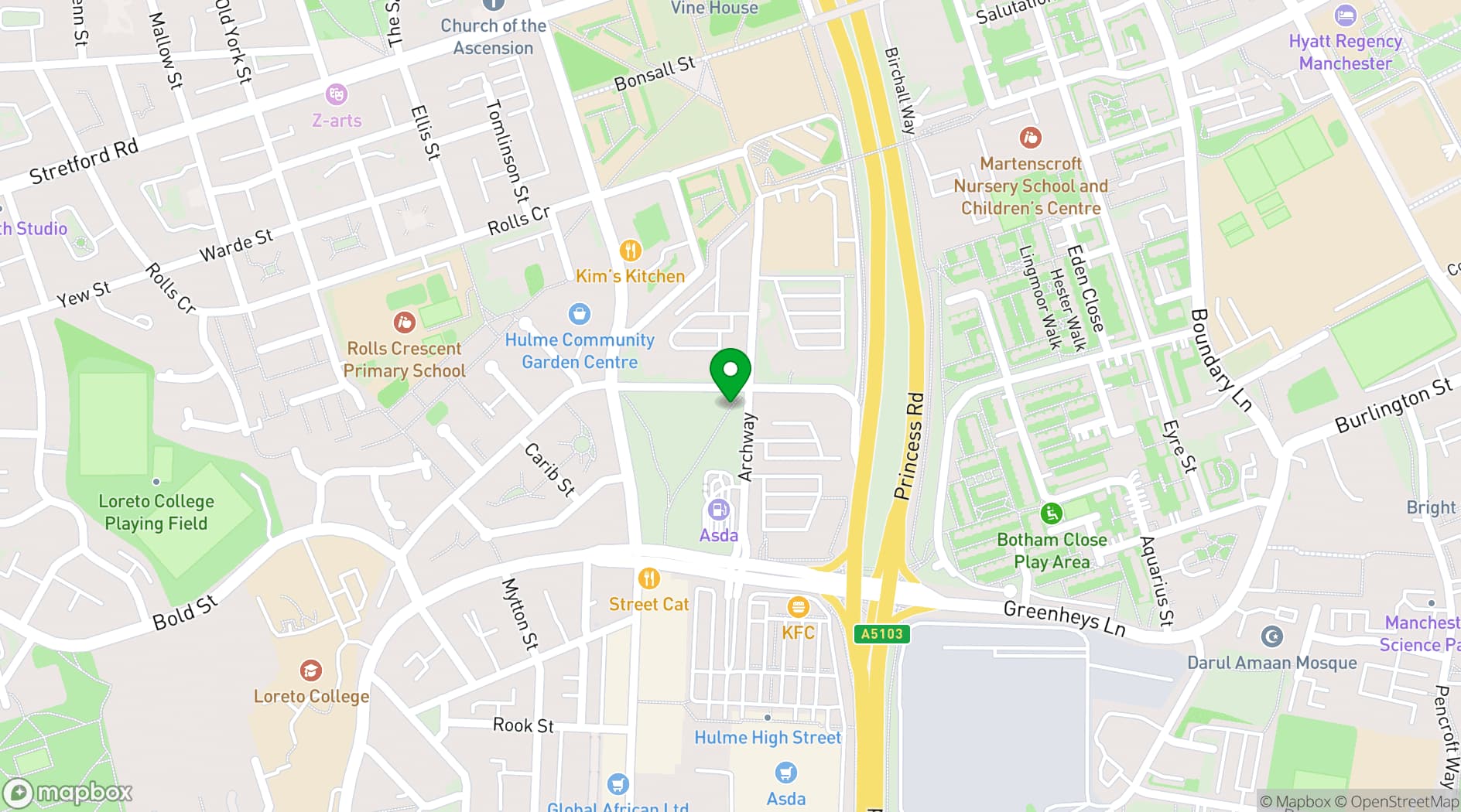 Map showing INNSIDE Manchester