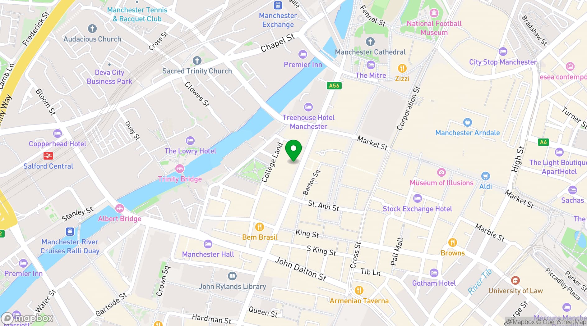 Map showing Be At One Manchester