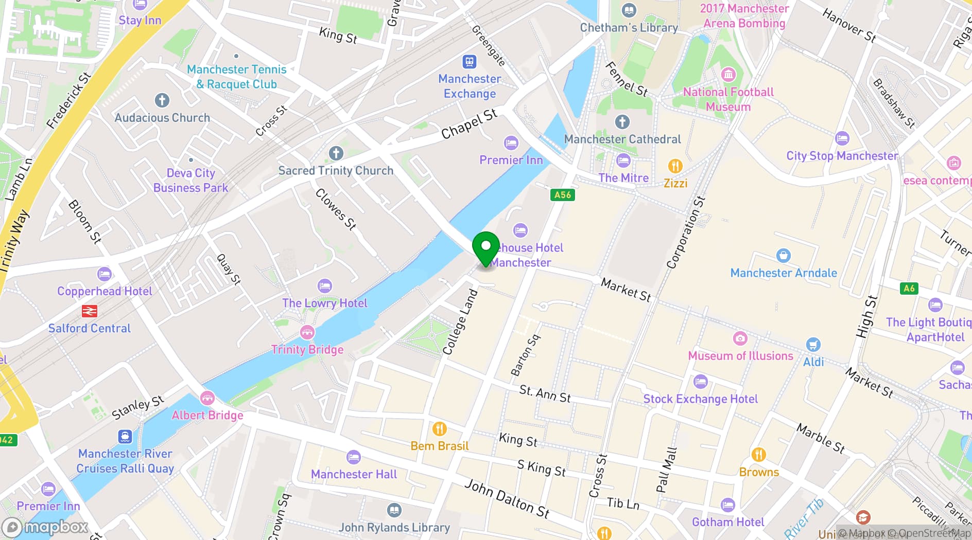 Map showing The Liquor Store Deansgate