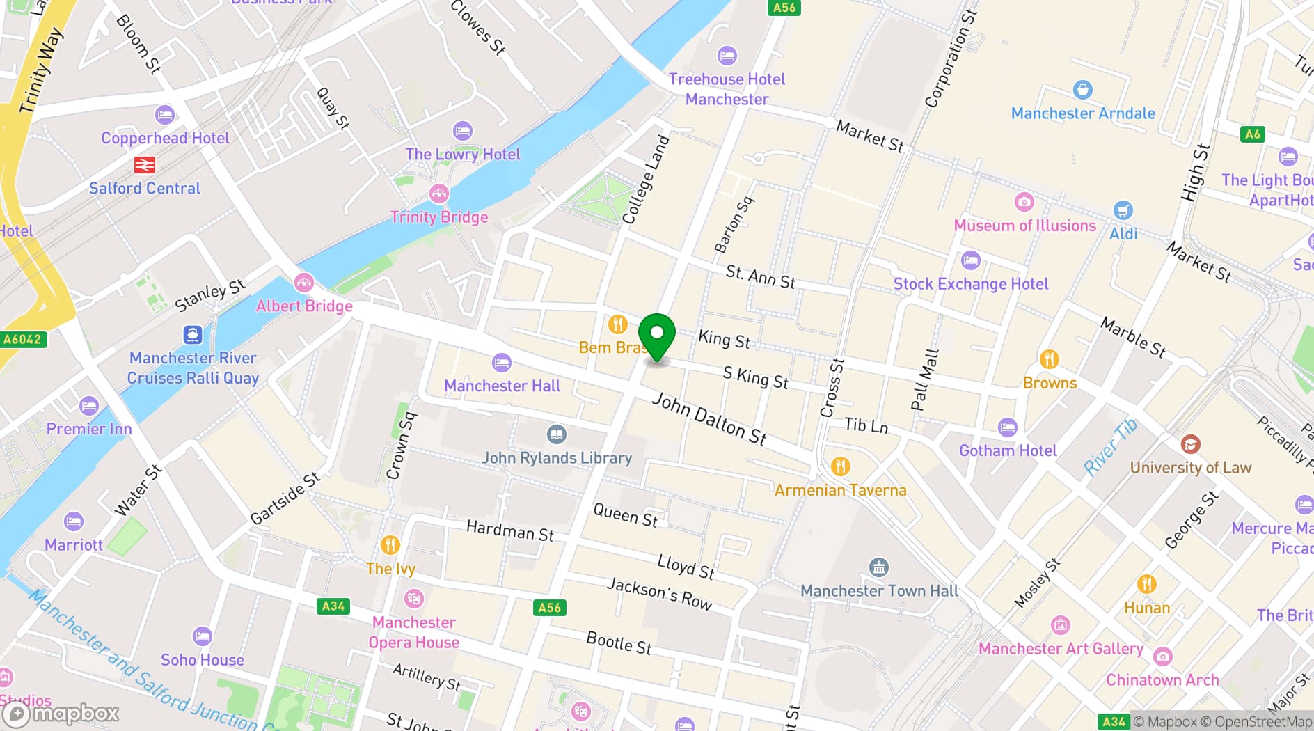 Map showing Pizza Pilgrims