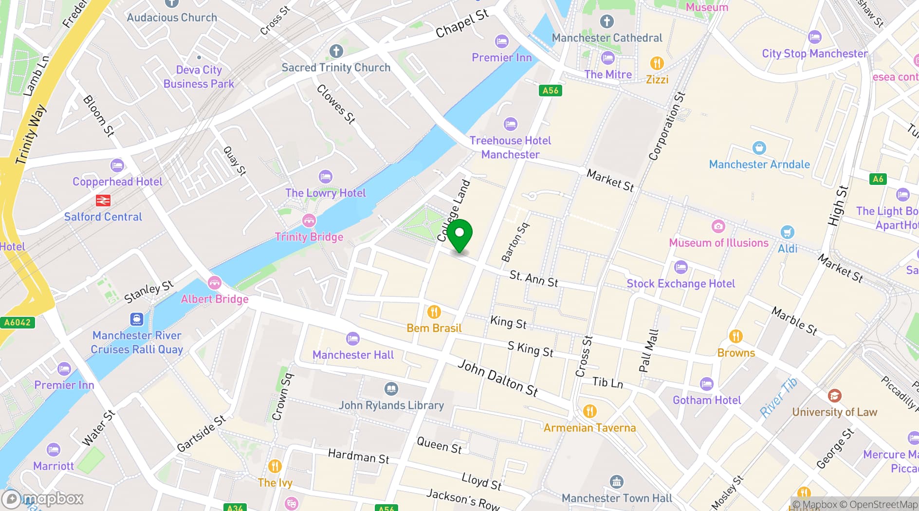 Map showing Gaucho Manchester