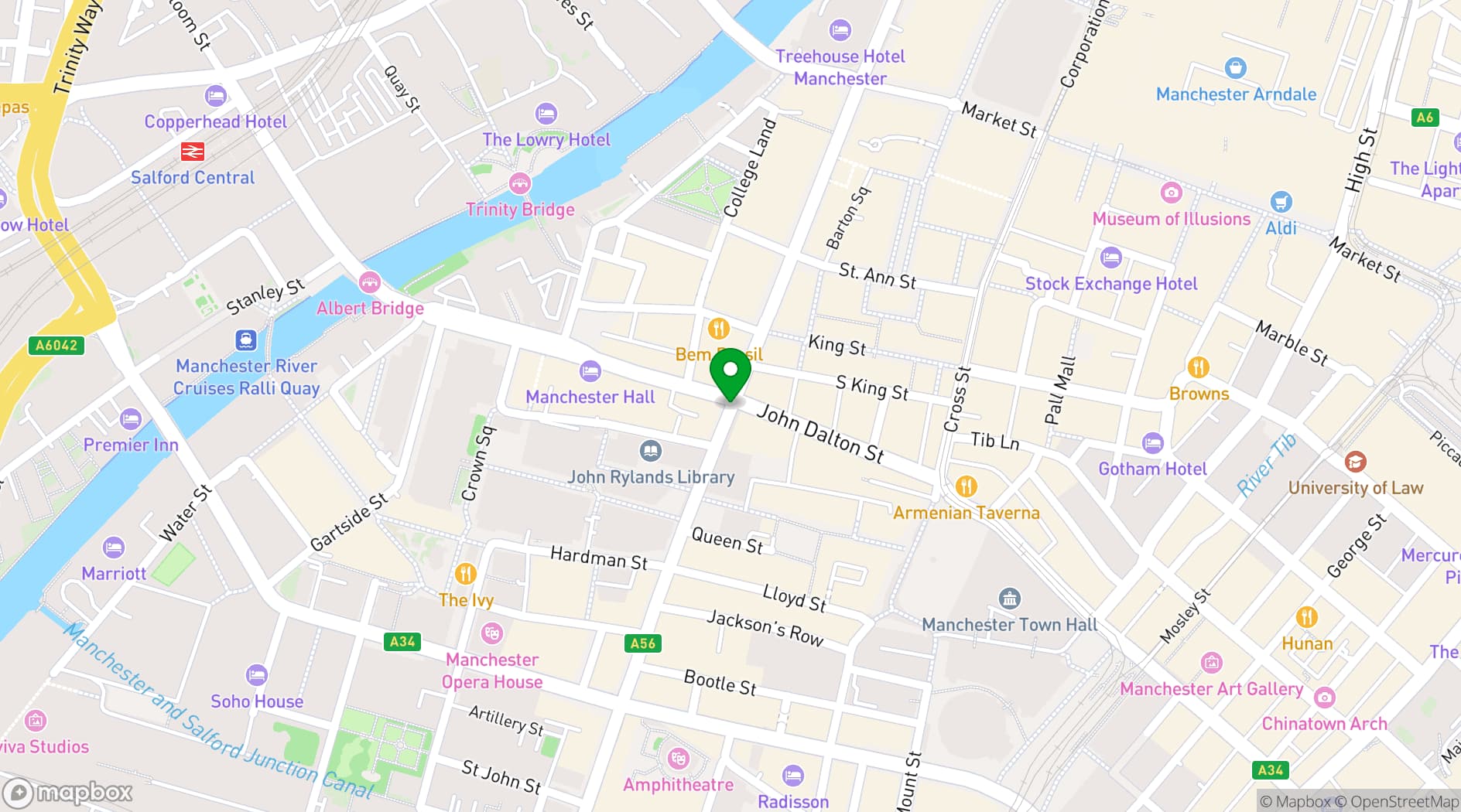 Map showing Sawyers Arms