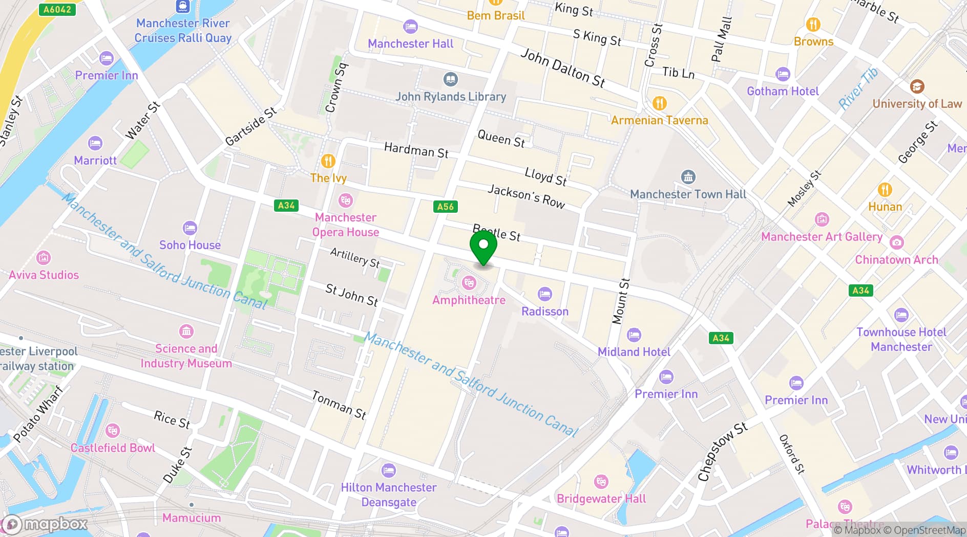 Map showing Impossible Manchester
