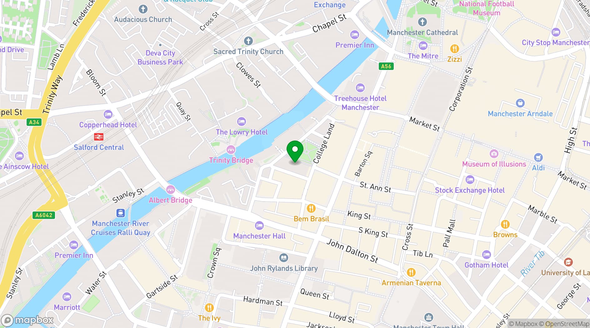 Map showing Arkwright House