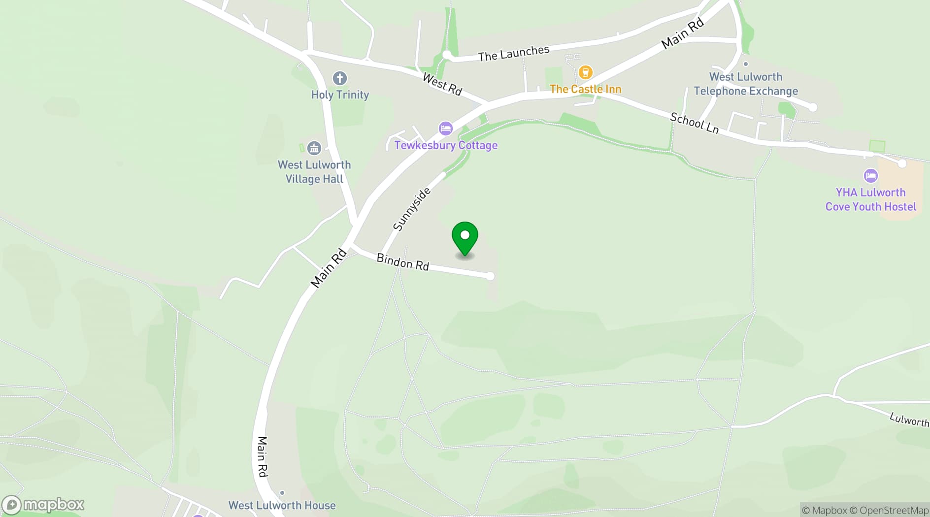 Map showing Lulworth House