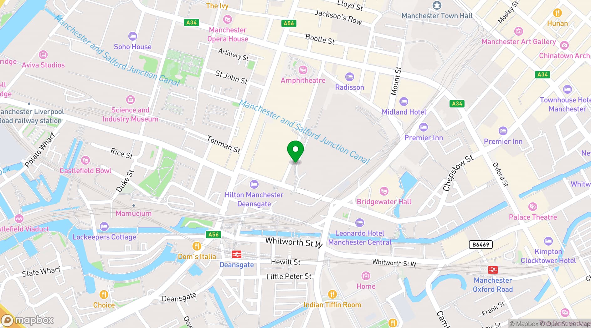 Map showing Manchester 235