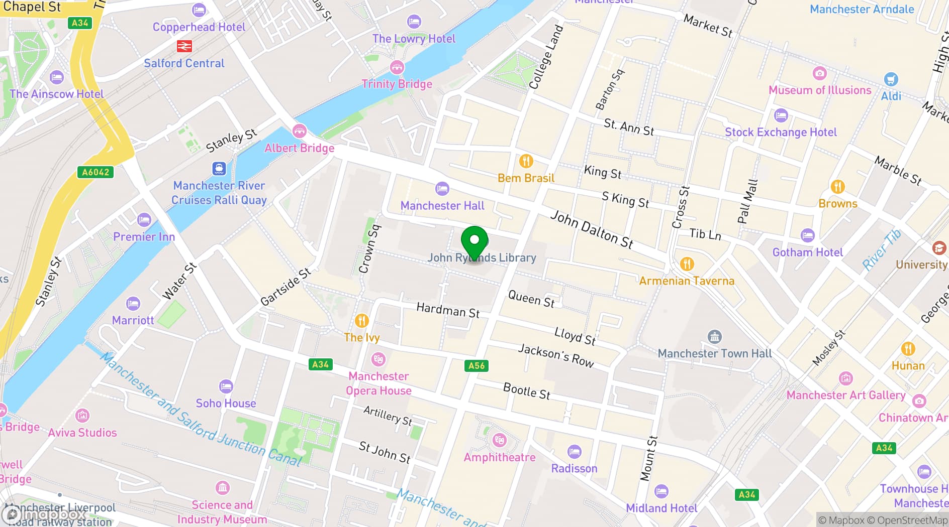 Map showing Sexy Fish Manchester
