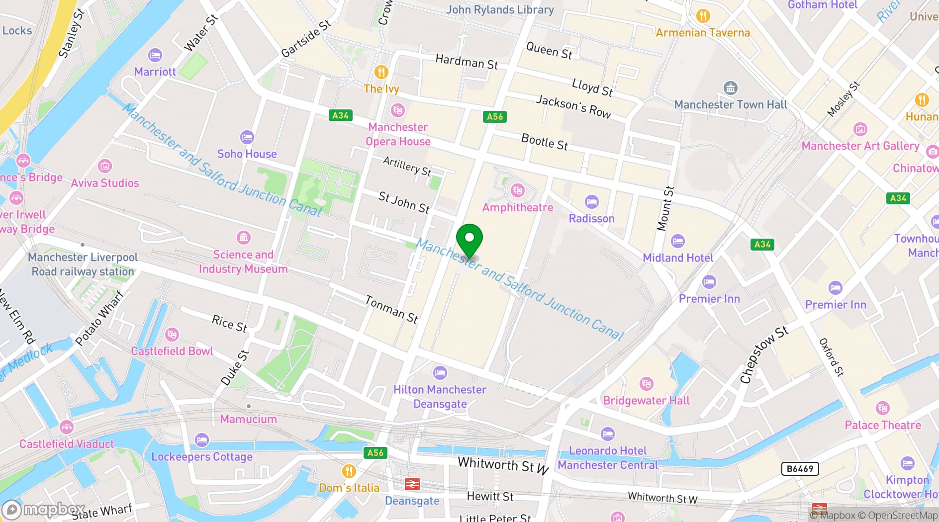 Map showing Whistle Punks Manchester