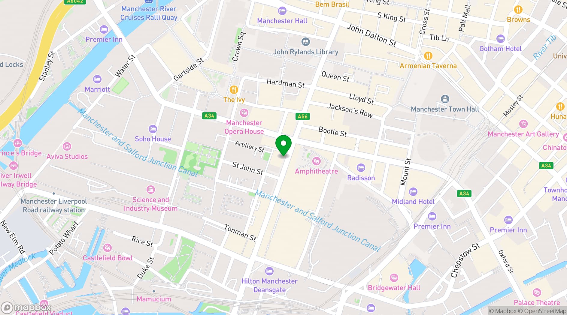Map showing Chinawhite Manchester