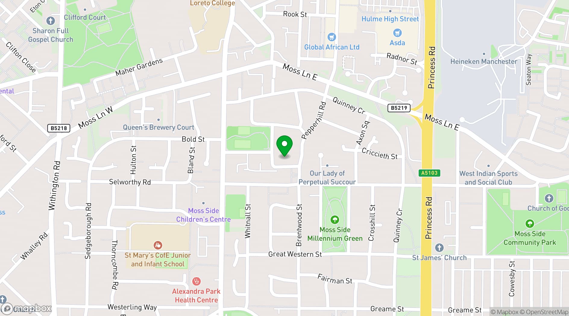 Map showing Boiler House