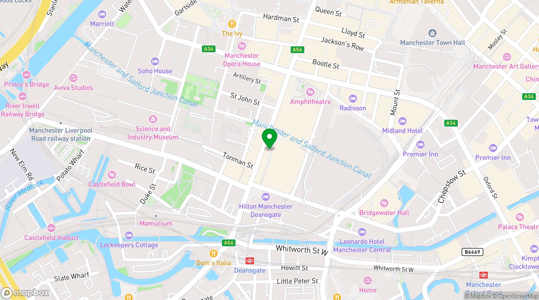 Map showing The Mews