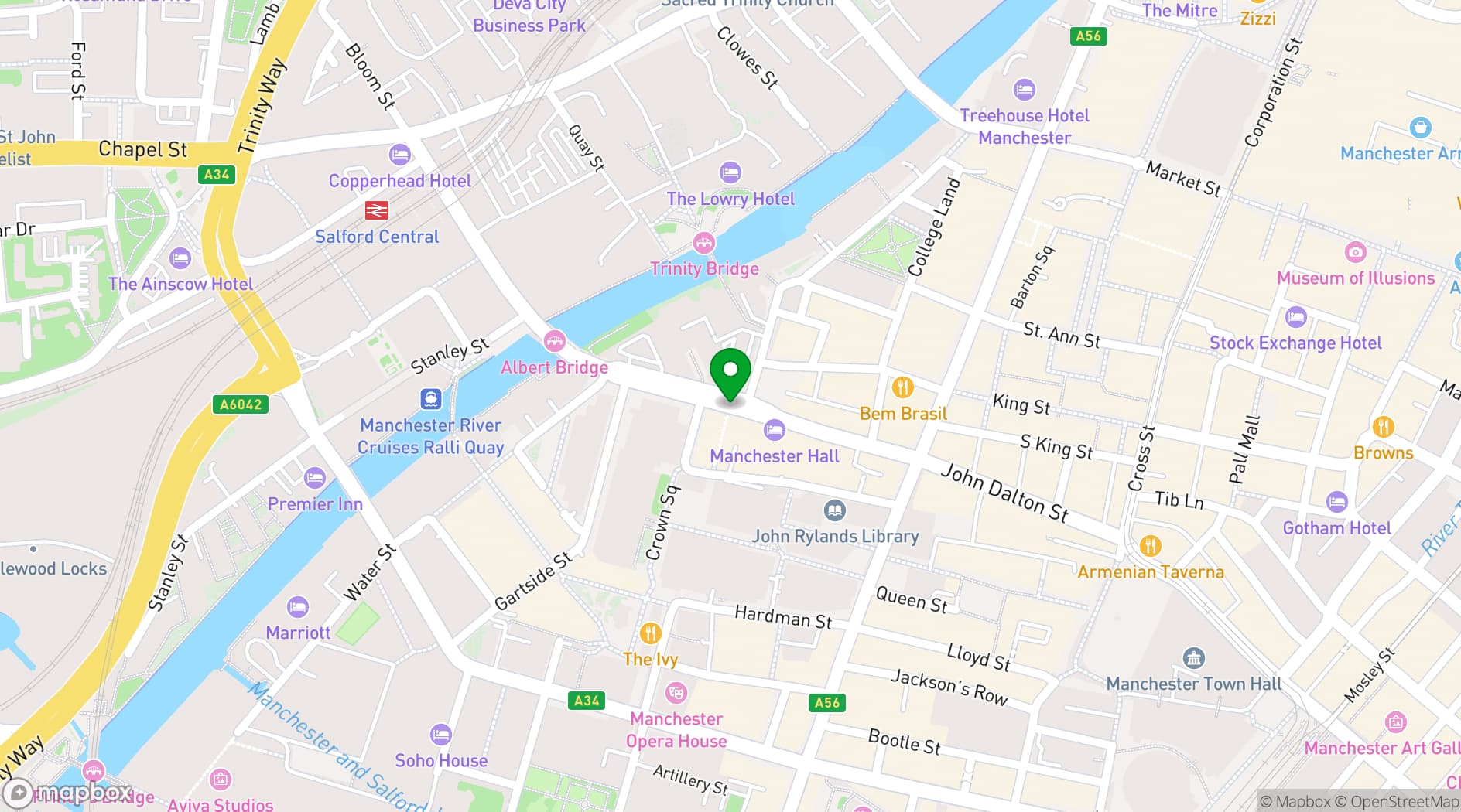 Map showing BLVD Spinningfields