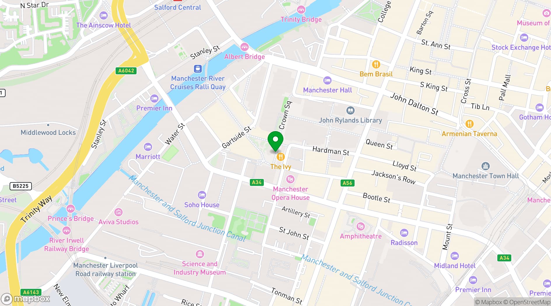Map showing The Lawn Club