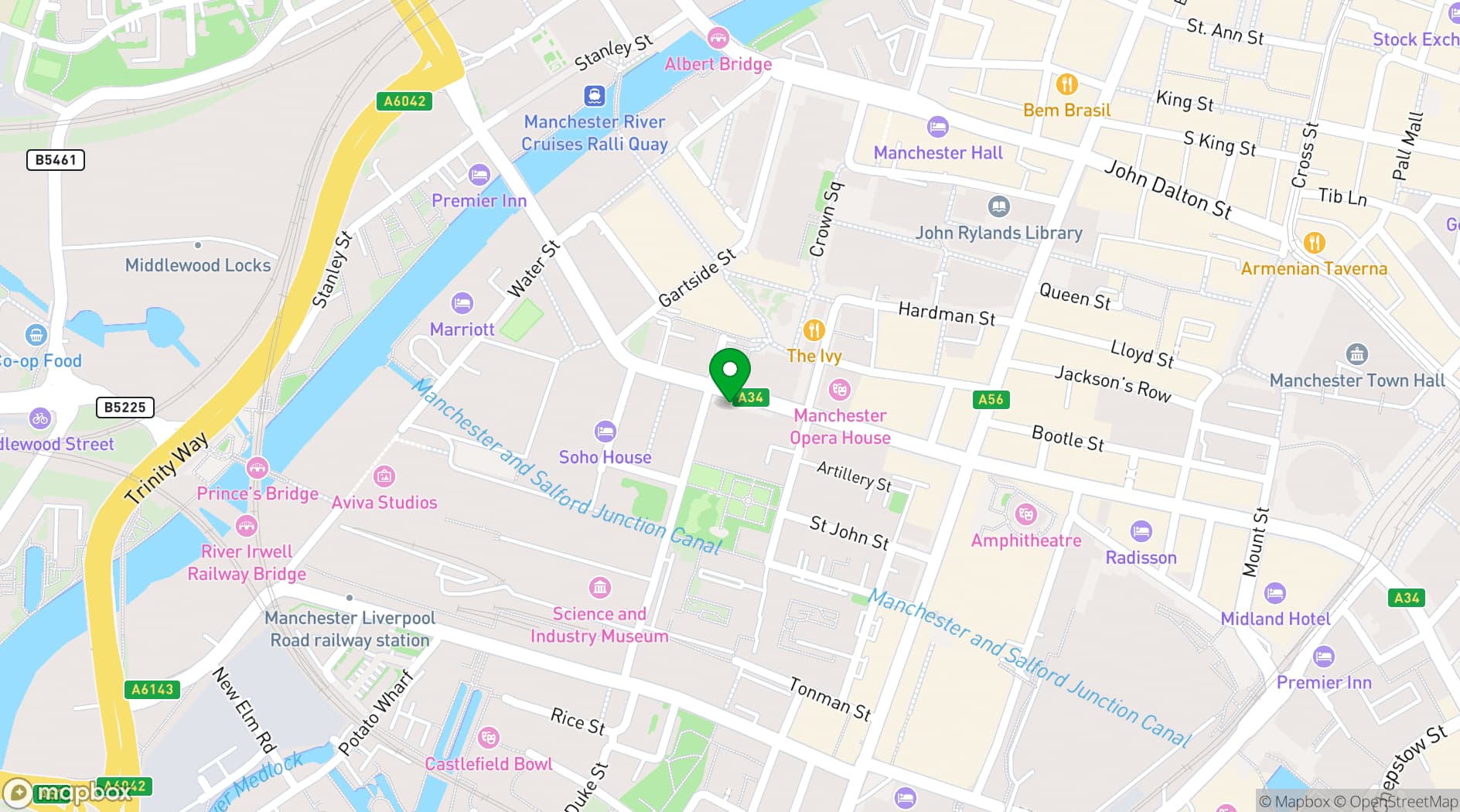 Map showing The Dome