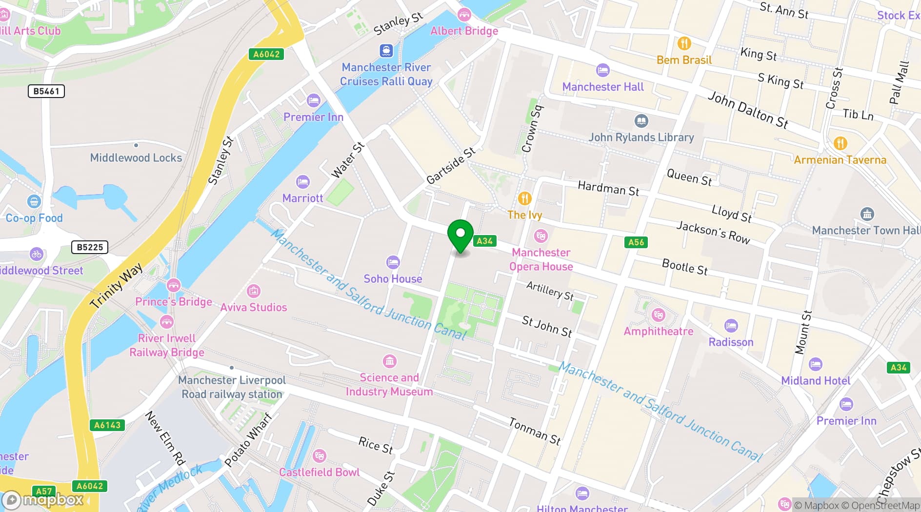 Map showing Side Street Studios