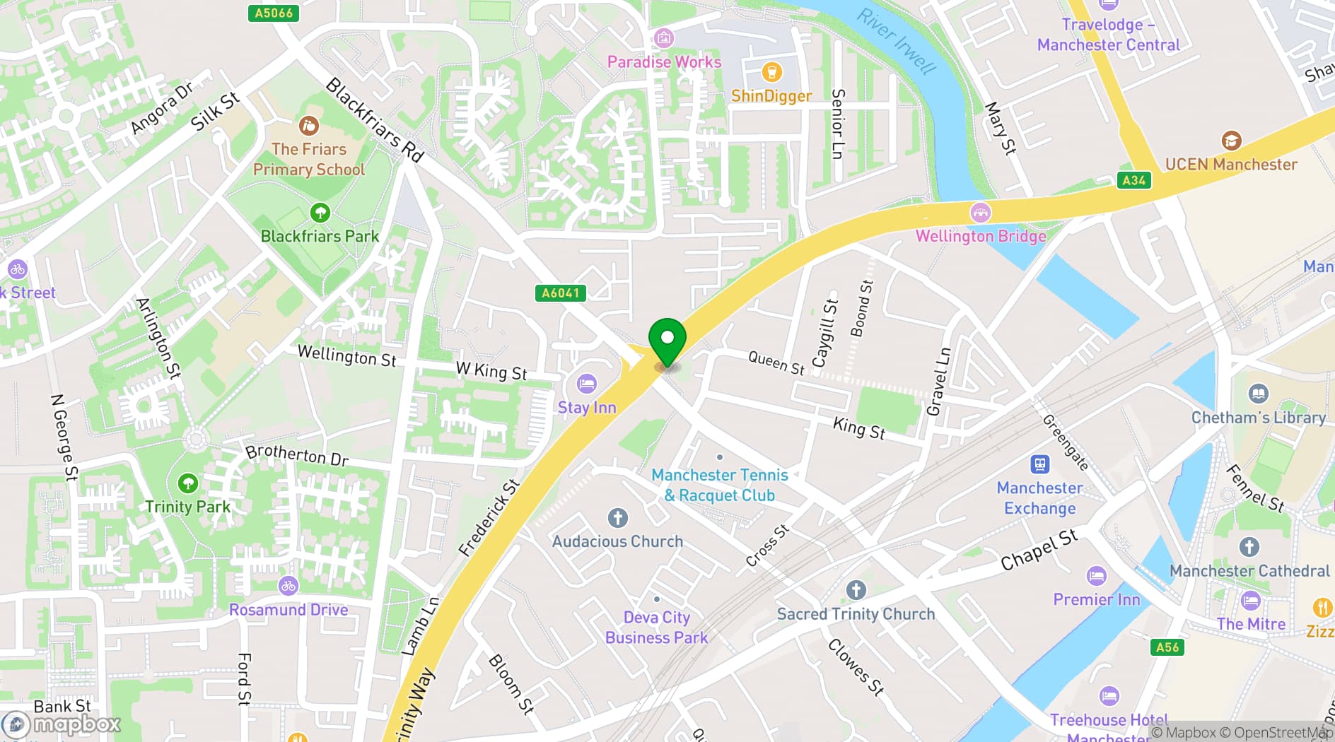 Map showing The Black Friar