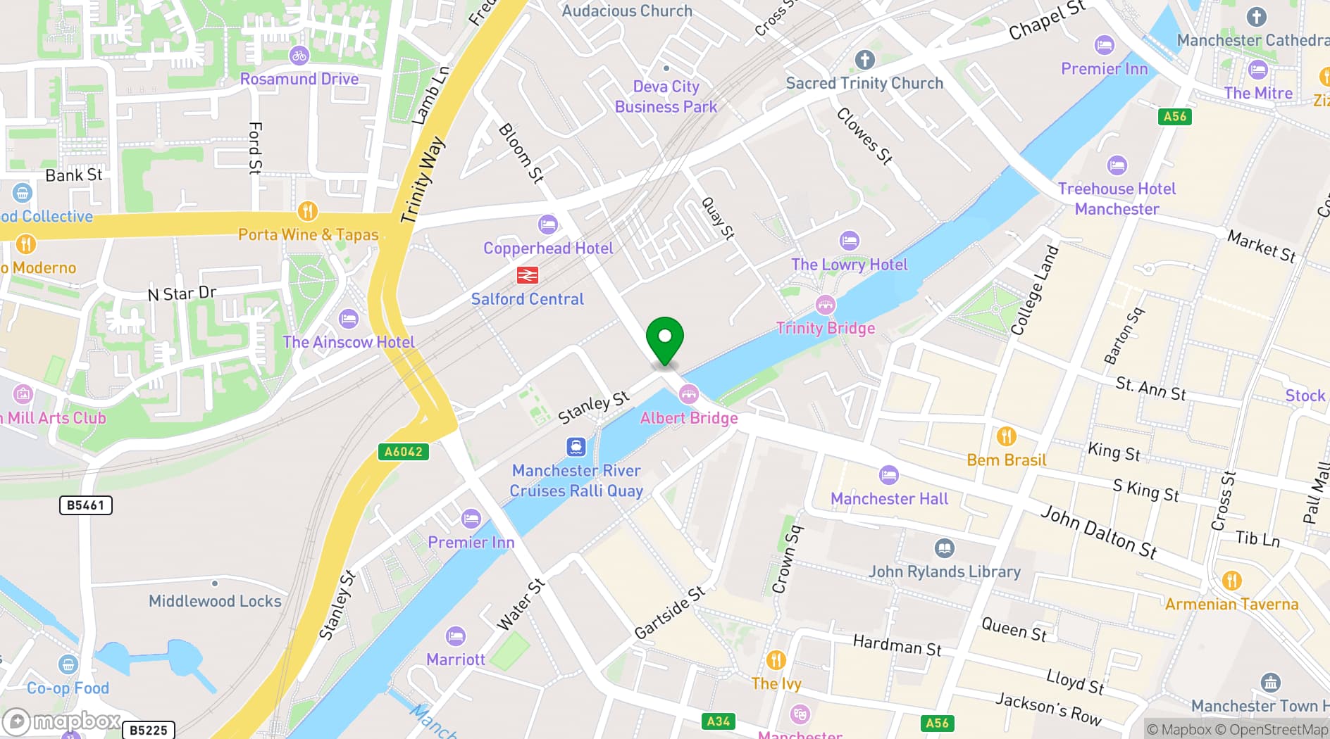 Map showing Stanley Square