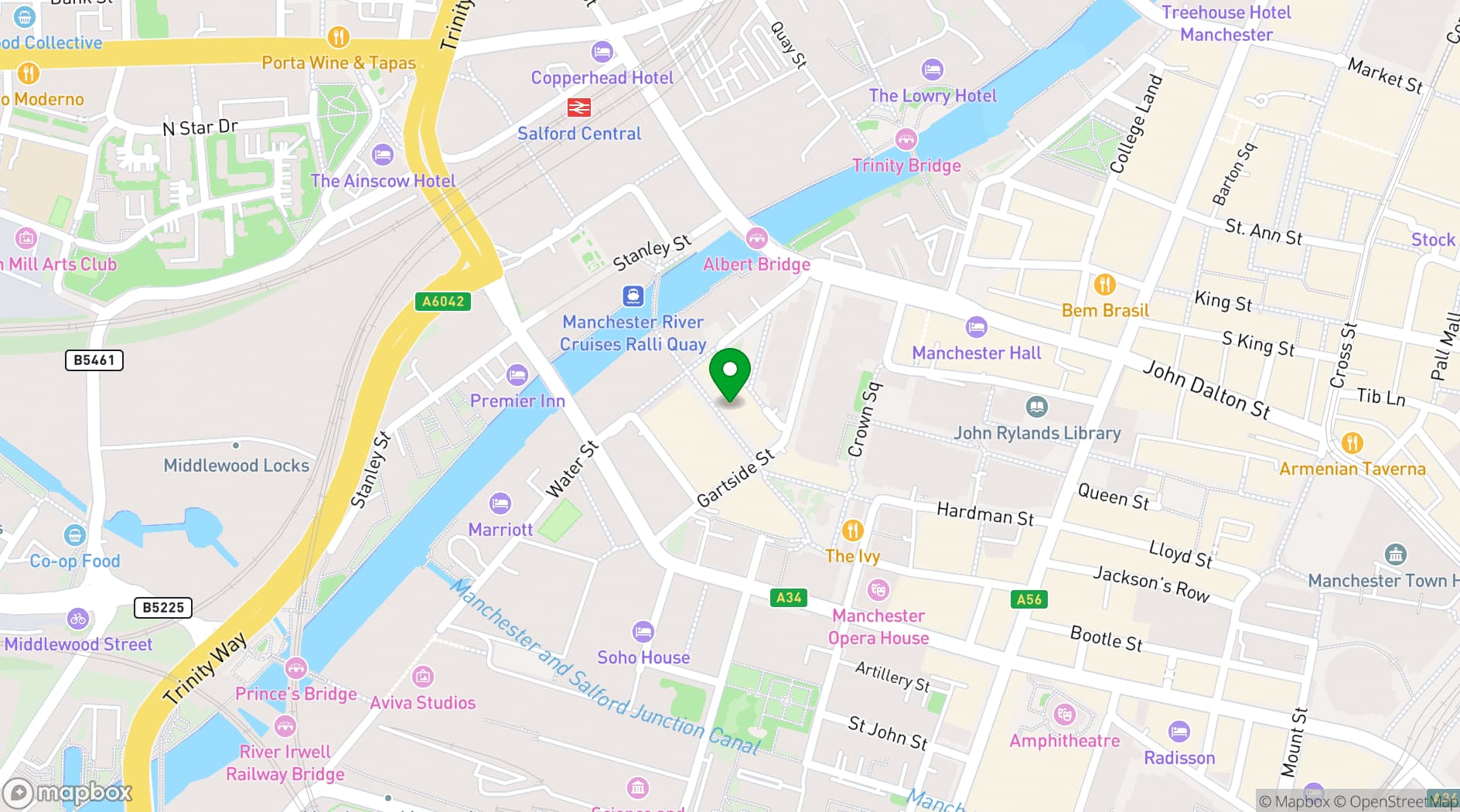 Map showing XYZ  - All Work and Social