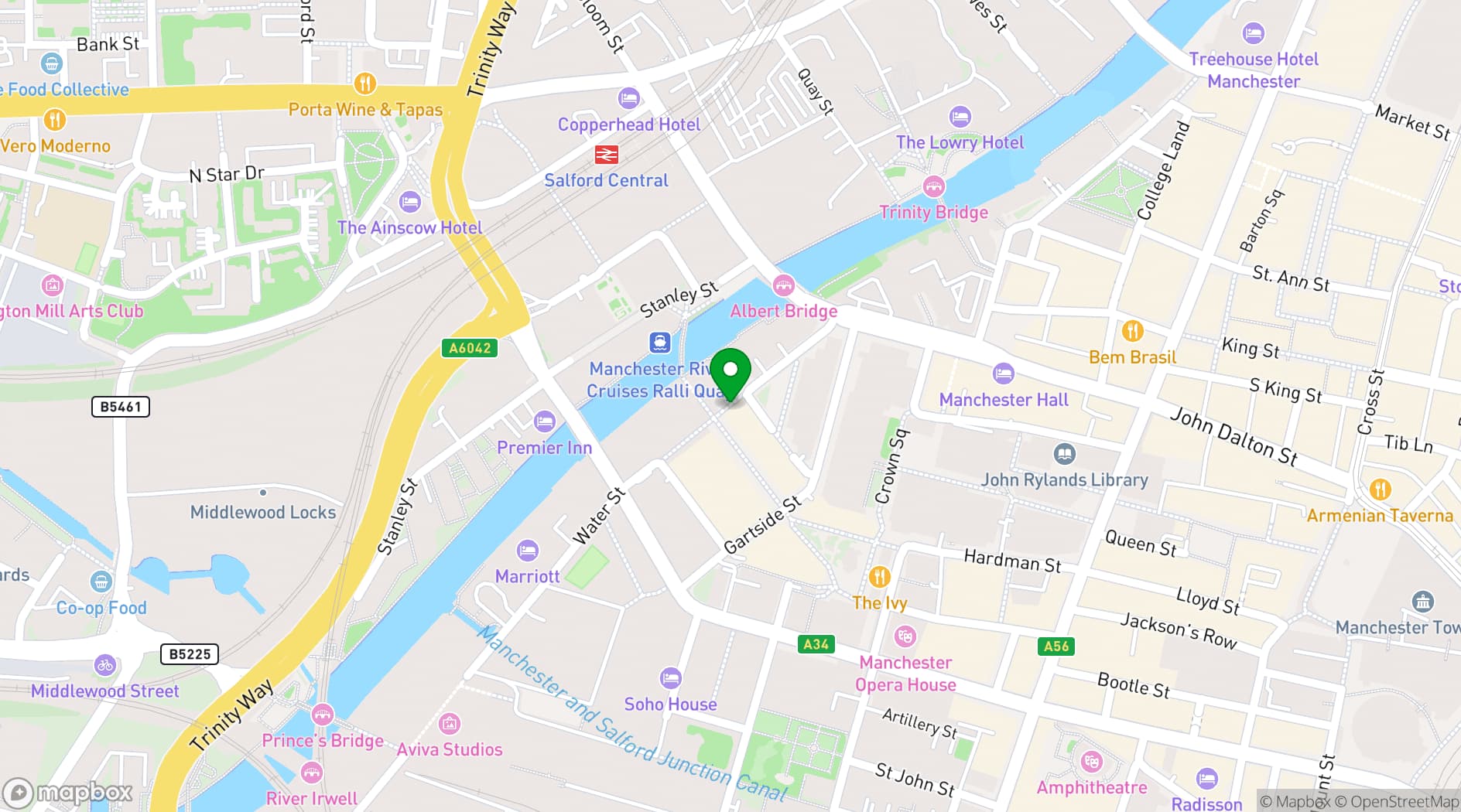 Map showing People's History Museum