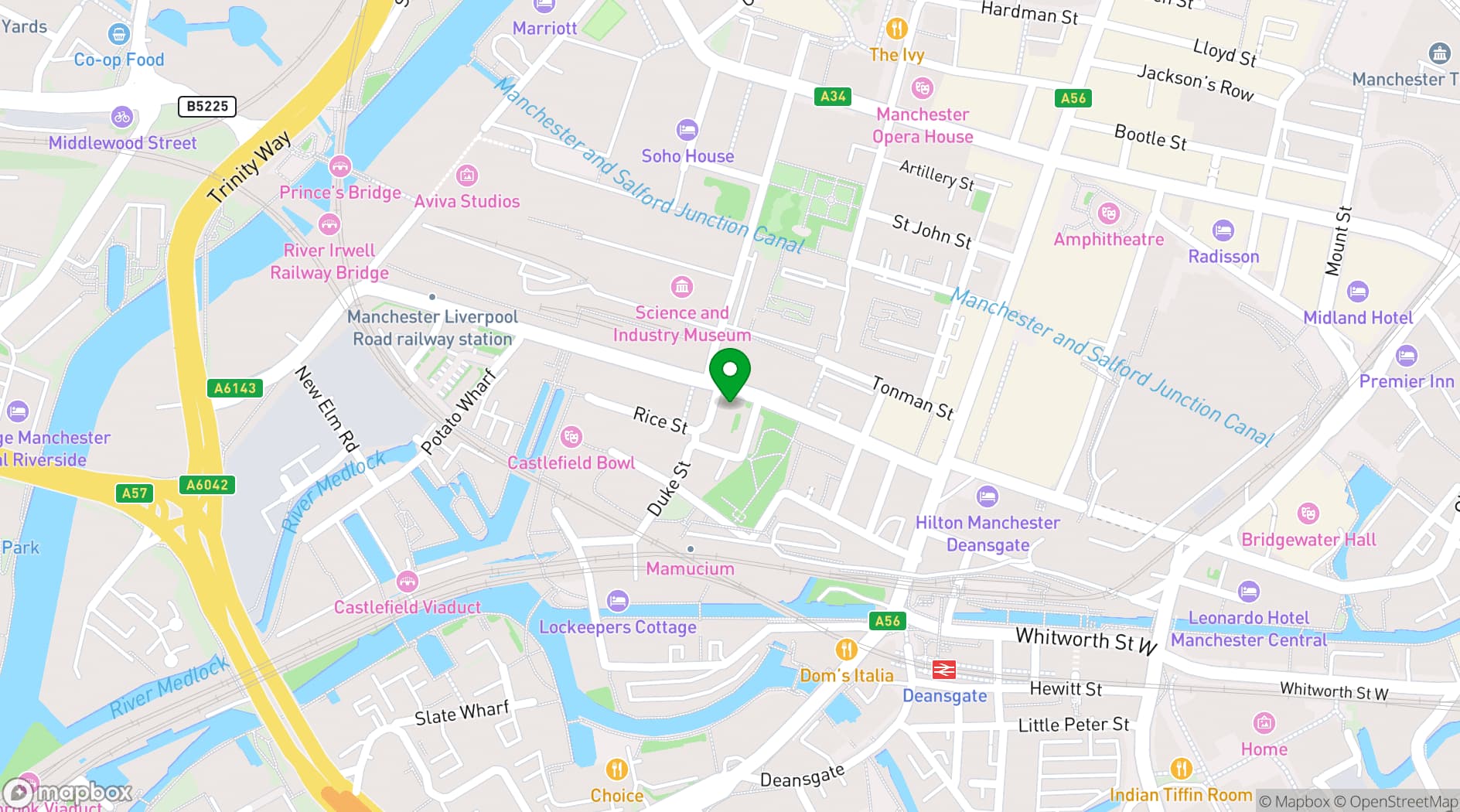 Map showing The Oxnoble