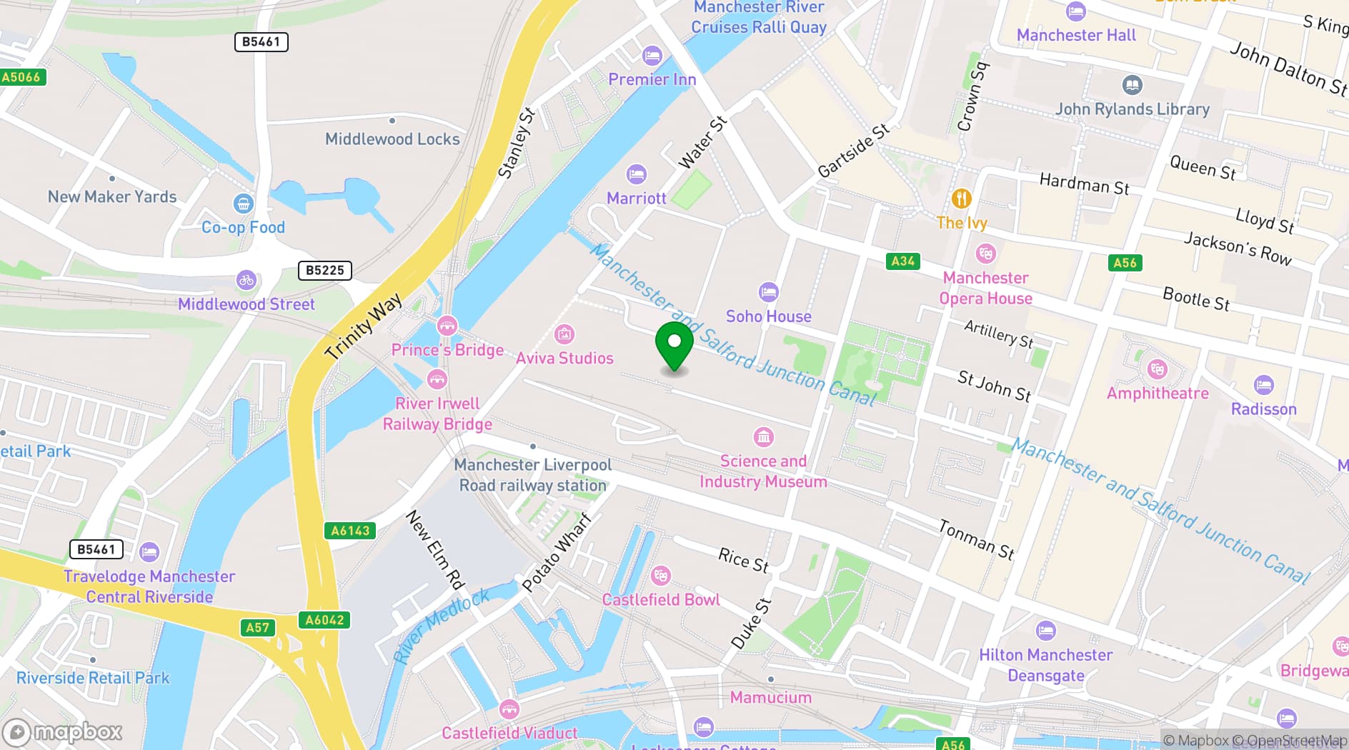 Map showing Project Halcyon Distillery