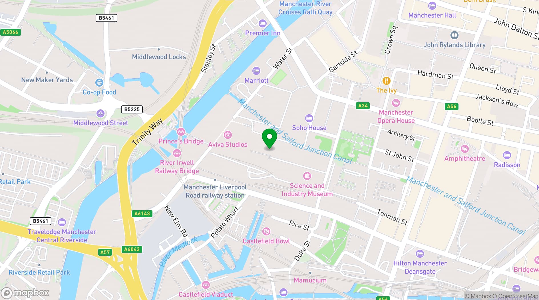 Map showing Reform Radio