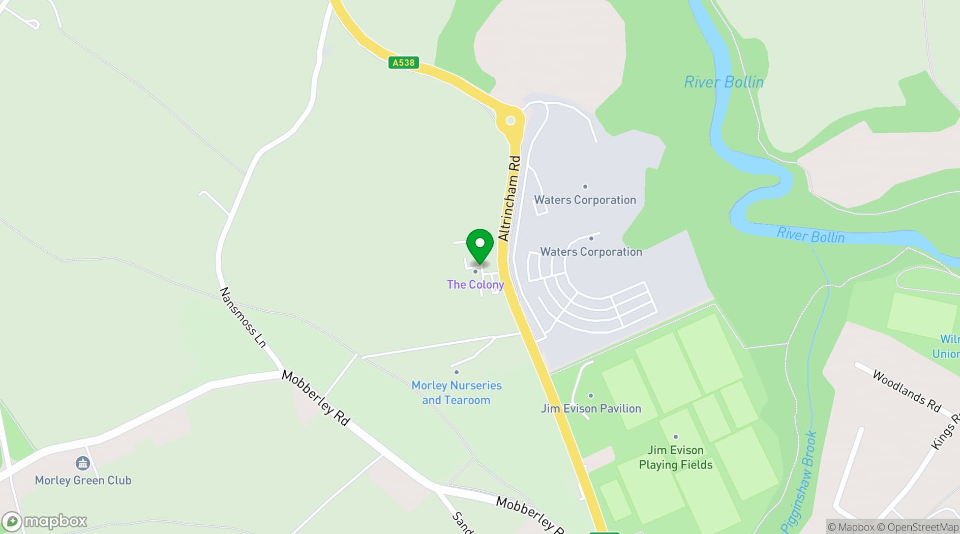 Map showing The Colony