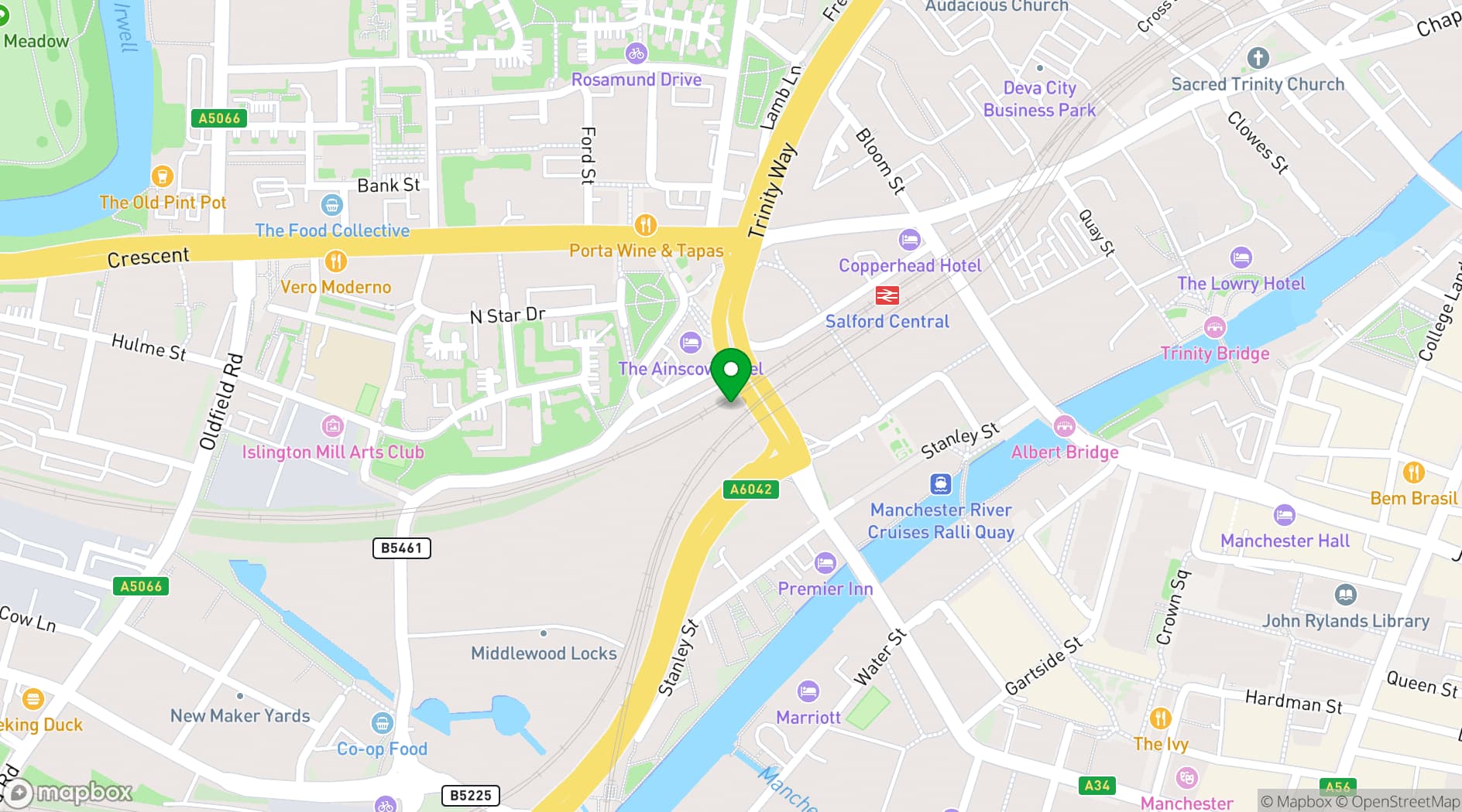 Map showing Bee Noir Manchester