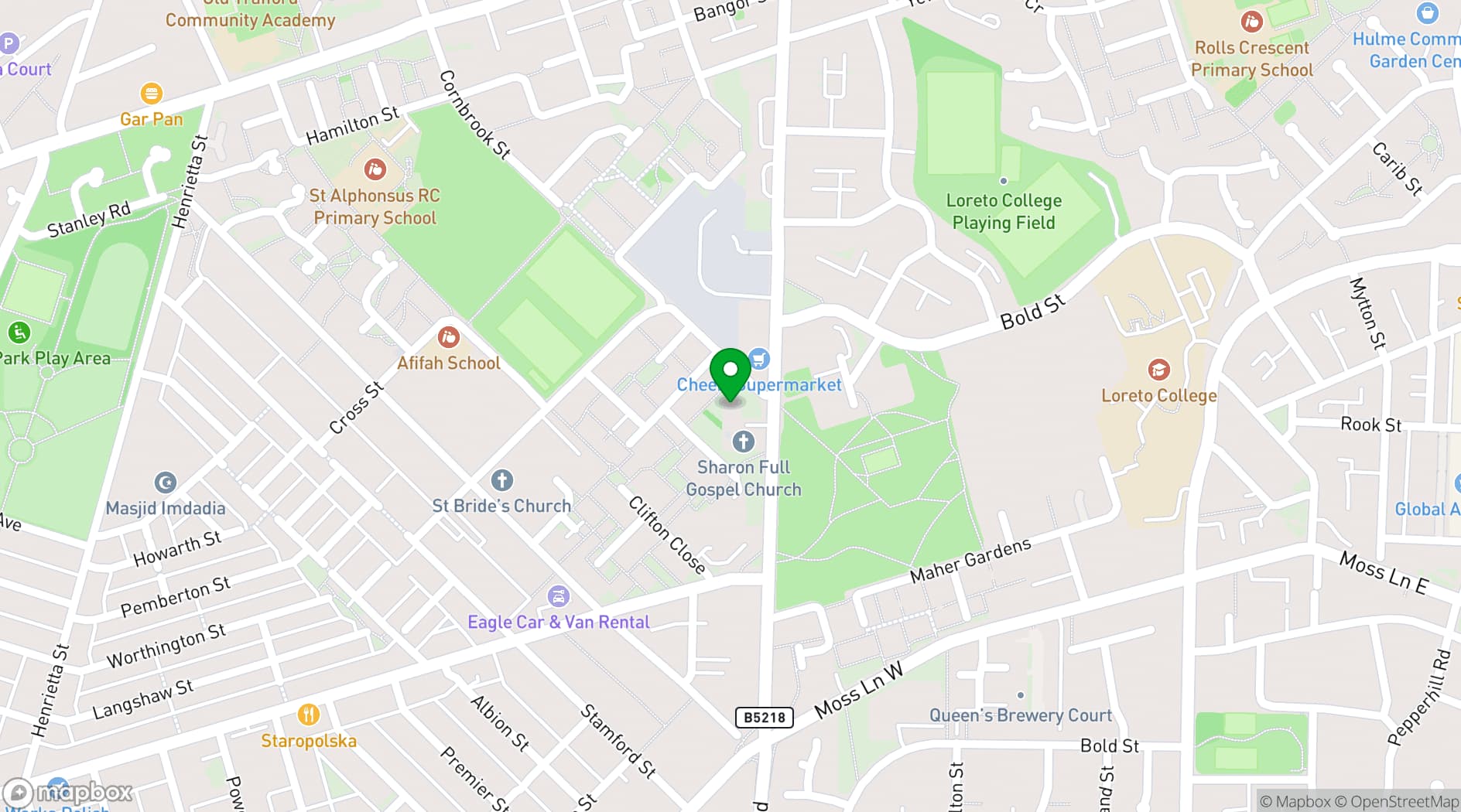 Map showing KL Youth & Community Centre