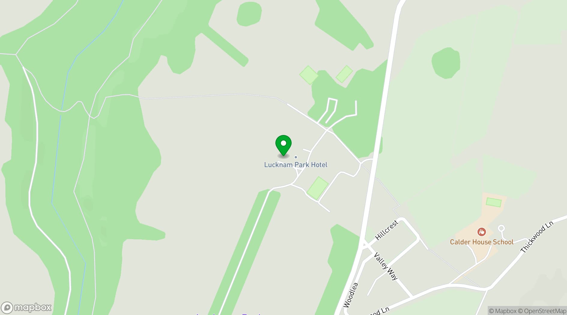 Map showing Lucknam Park