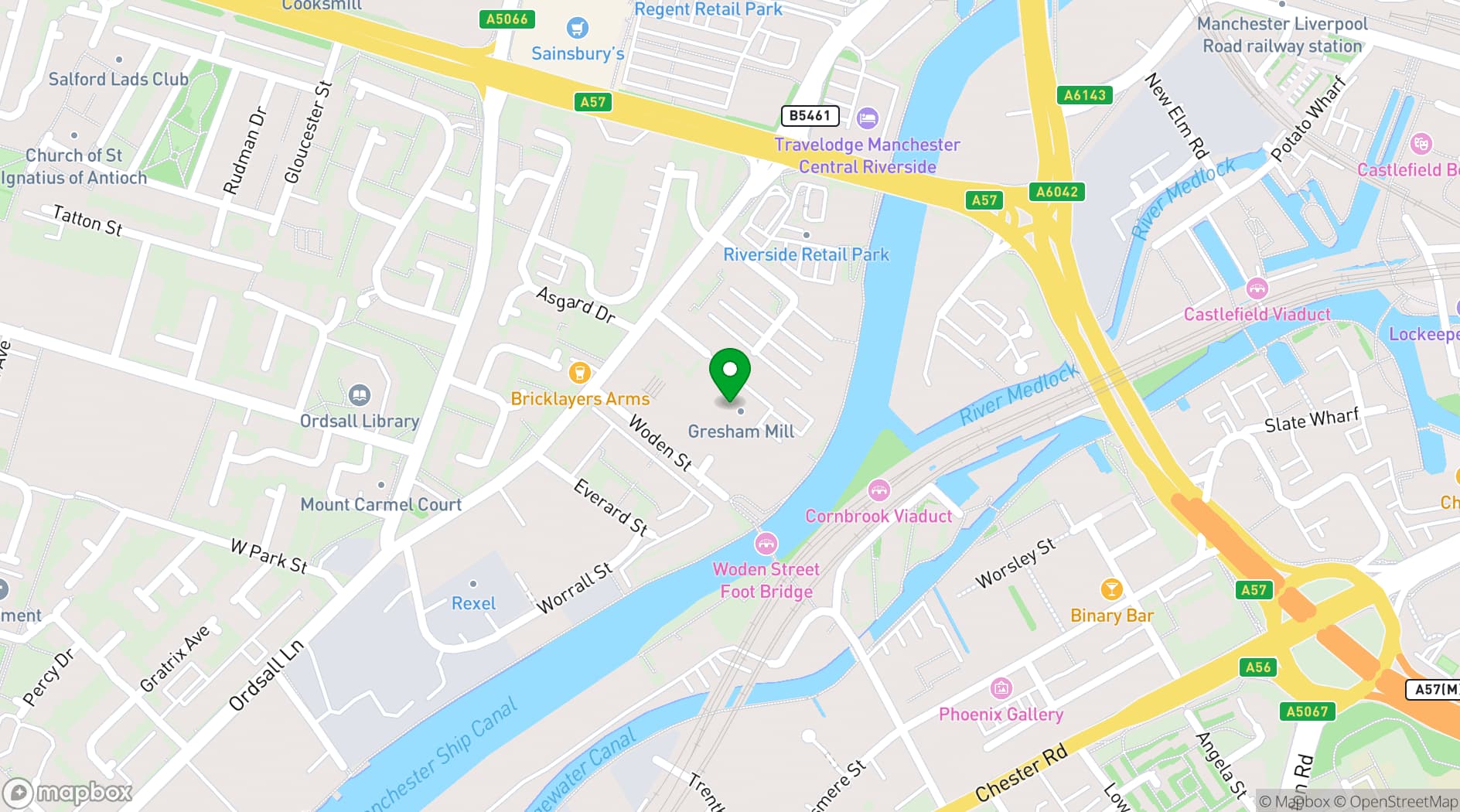 Map showing Morson Vital Training
