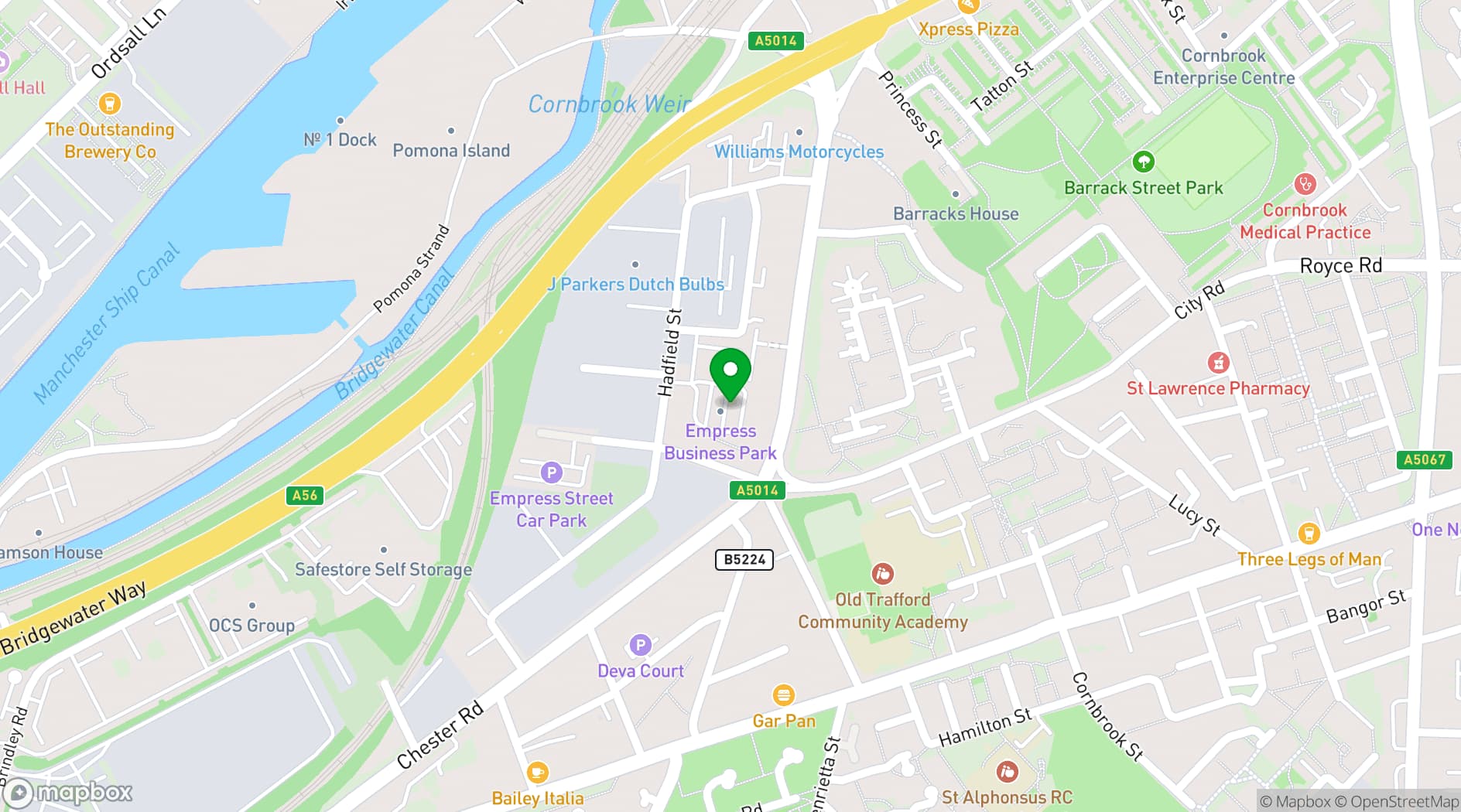 Map showing Fiera Studios