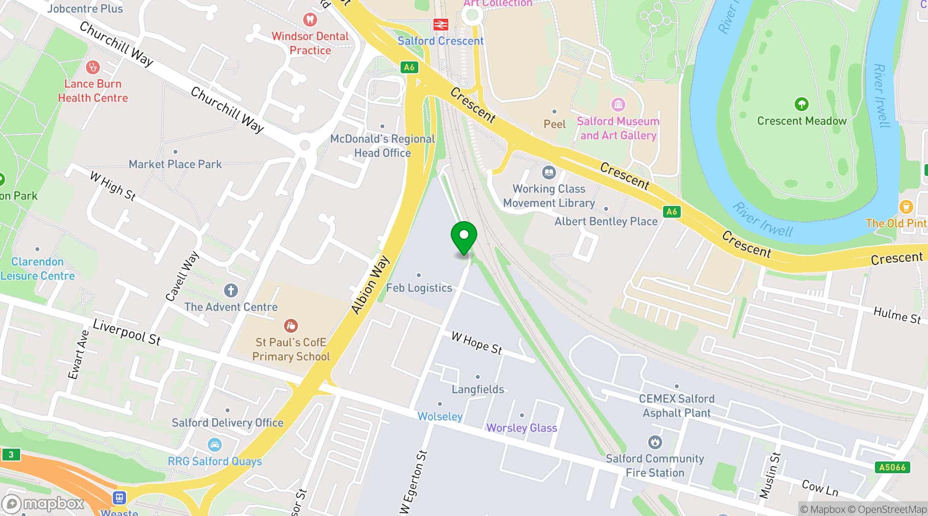 Map showing The View Bar and Restaurant at Graystone Manchester