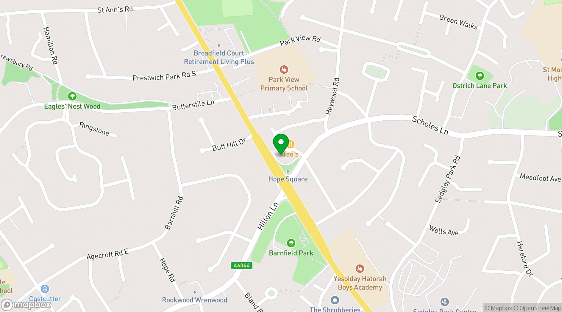 Map showing Karen's Diner