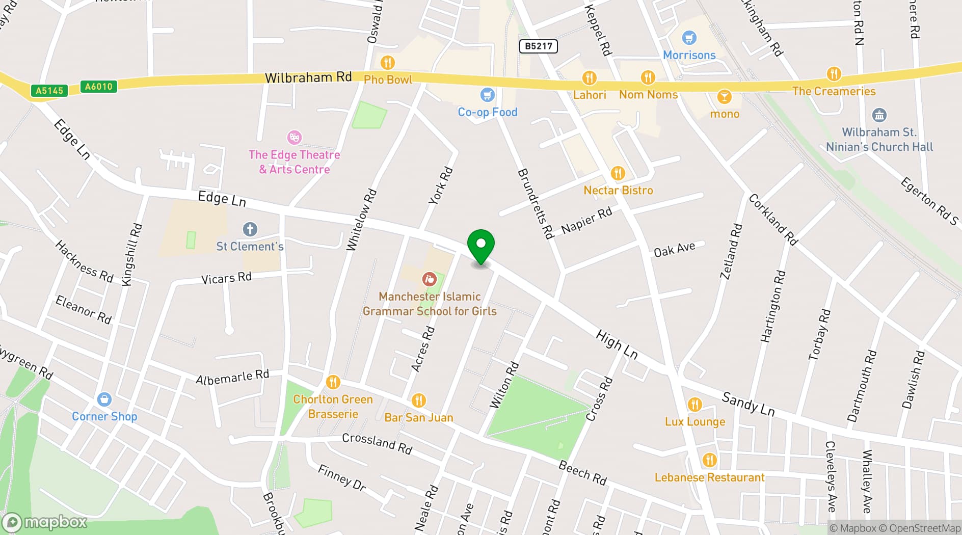 Map showing St John’s Parish Centre