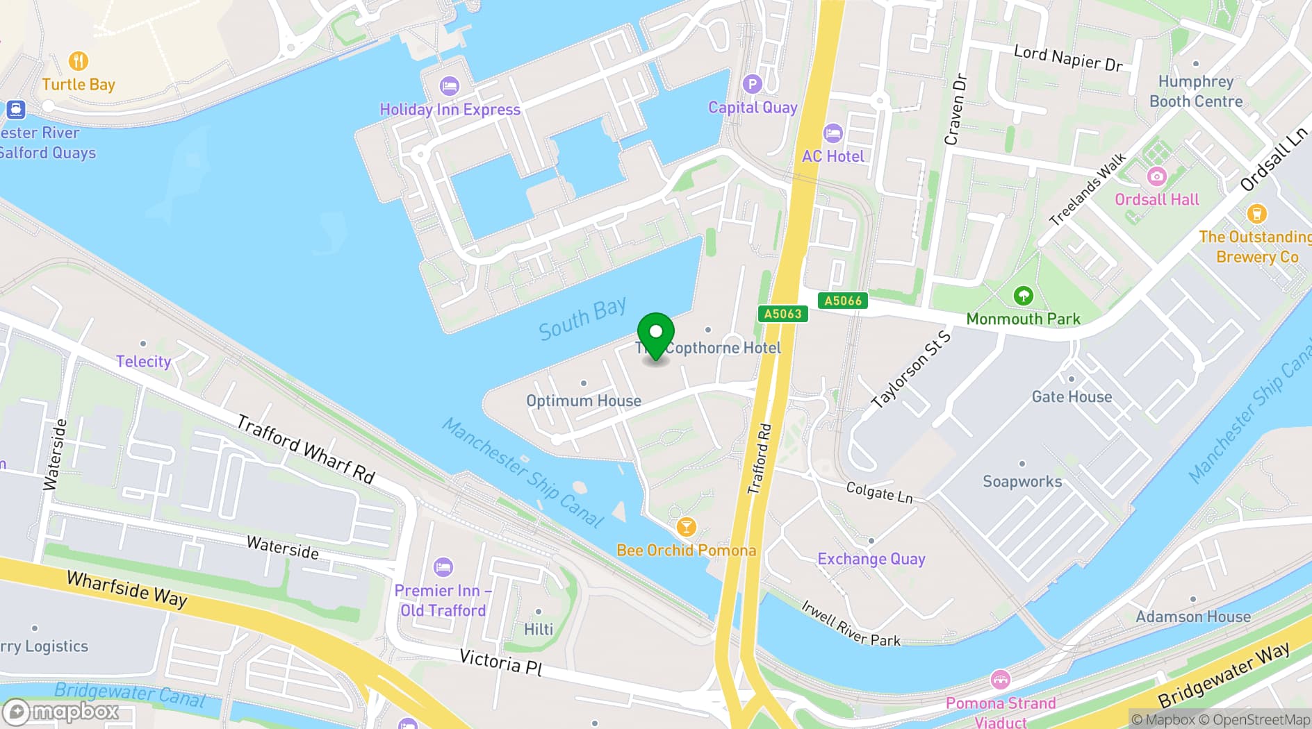 Map showing The Buzz Rooms
